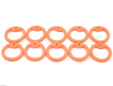 Pack of 10 Orange Color Military Army ID Dog Tag Rubber Silicone Silencers