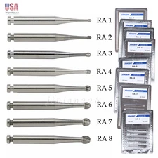 DENTAL Round Carbide Bur Latch RA 2 4 5 6 7 8 Midwest LA For Slow Low Speed 22mm