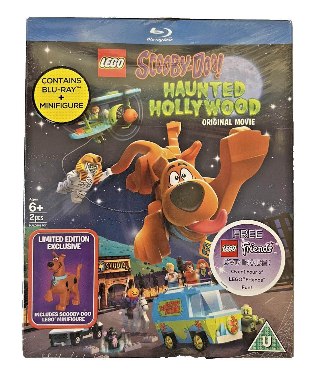 Lego Scooby-Doo! Haunted Hollywood DVD 2016 + RARE Scooby Lego Minifigure SEALED
