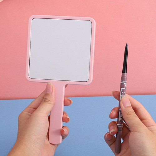 Square Mirror with Handle Beauty Make Up Use Accessories Hand Mirror Vanity❀ - Picture 16 of 23