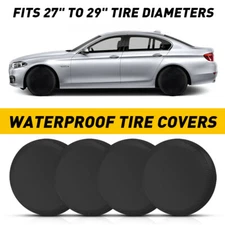 4x Wheel Tire Covers 27"-29'' Tire Protector Cover Set for Trailer Car Truck RV
