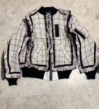 Sacai Tweed Jacket White Size Small 1