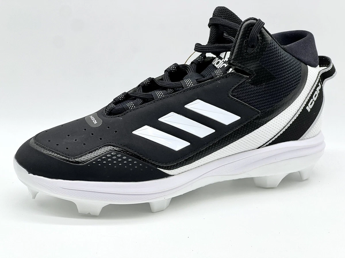 Adidas Adizero Icon 7 Mid TPU Baseball Cleats S23899 Black White Men s 10