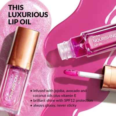 Avon - Lip Oil Lipgloss LSF 12 - True Nourishing - verschiedene Farbtöne - Neu