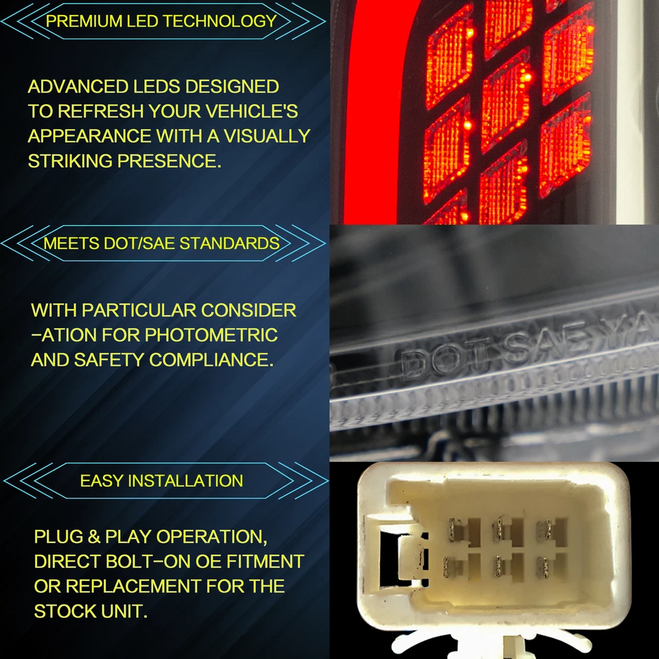 Luces traseras LED VLAND para Toyota Hiace 2005-18 señal secuencial LED Foto 3 de 4