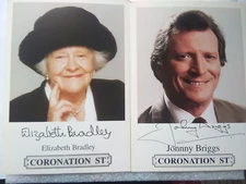 CORONATION STREET ACTORS PICTURE JONNEY BRIGGS & ELIZABETH BRADLEY