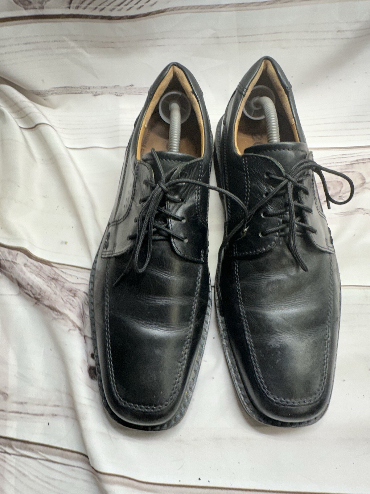 SAOLA Scarpe eleganti ECCO da uomo con lacci in pelle nera taglia 44 taglia US 10