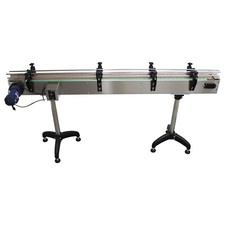 110V 73.6"*3.9" Small Assembly Line Chain Plate Belt Conveyor Height Adjustable