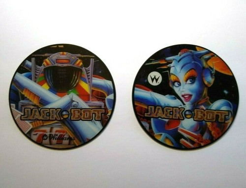 Jackbot Drink COASTER Set Pinball NOS Plastics Bride Of Pinbot Robot - Picture 5 of 5