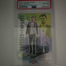 2020-21 Panini Court Kings Luka Dončić Dressed to imPRESS #5 PSA 10 Mavericks