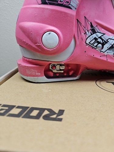 Roces Idea Up Adjustable Kids Ski Boots White Light PINK Size 13Jr - 3 - Picture 11 of 12