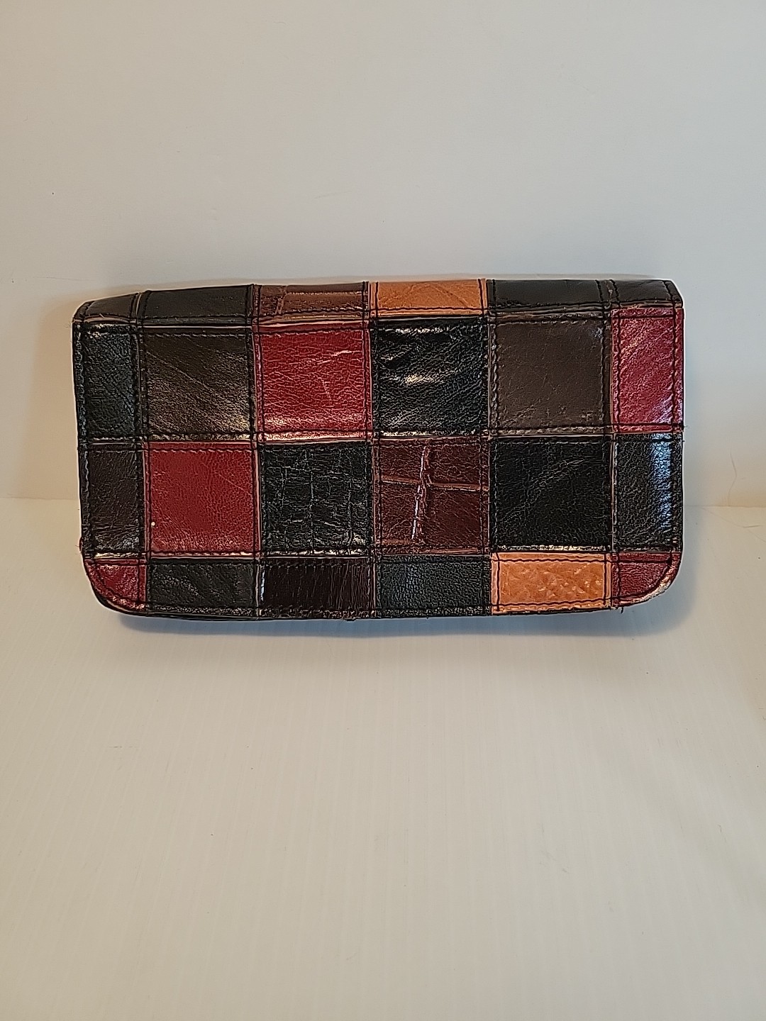 Multicolor Patchwork Leather  Wallet Clutch  Purs… - image 1