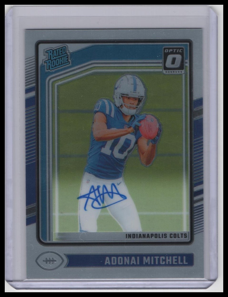 2024 Donruss Optic #203 Adonai Mitchell Rated Rookies RPS Autographs #/325