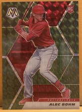 2021 Panini Mosaic Baseball Alec Bohm Green Mosaic Prizm RC Philadelphia #220