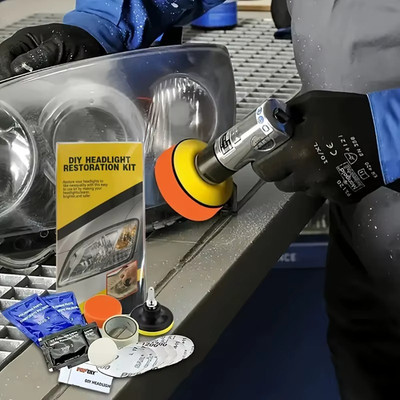 Car Headlight Restoration Kit Headlamp Polishing Repair Cleaning Paste