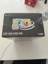NEW, FREE SHIP CORSAIR iCUE LINK H100i RGB Liquid CPU Cooler - RGB Fans - White