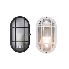 Modern Outdoor Garden Security Bulkhead Wall Light IP44 Rated LED Bulb Lighting 
