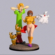 NSFW 1/24 Resin Sexy Velma And Friends Statue Unpainted Unassembled Model Kit GK