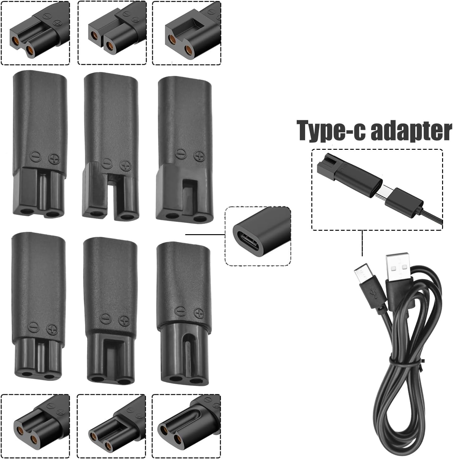 9PCS Type-C Power Cord Replacement Charger USB Adapter Upgraded 