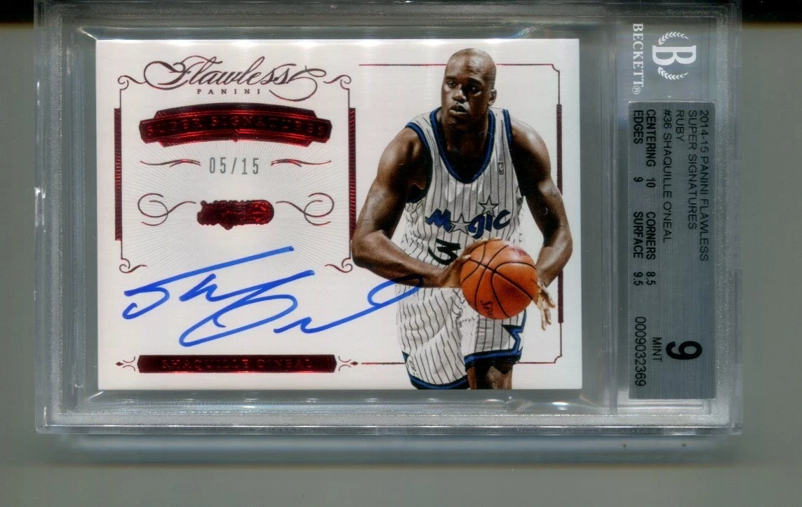 Panini Shaquille O'Neal Basketball Autographed Sports Trading