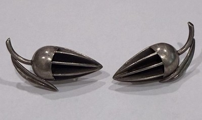 RARE Georg Jensen Koppel .925 Sterling Silver Earrings Denmark Modernist JoPol