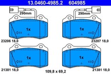 ATE Bremsbelagsatz Scheibenbremse 13.0460-4985.2 für 156 147 ALFA Sportwagon GTA