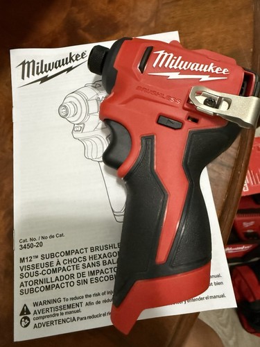 Milwaukee 3450-20 M12 Subcompact Brushless 1/4 In Impact Driver Tool Only