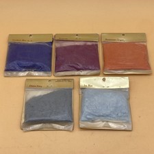 Minglo Suede Flocking Powder Lot of 5 - New Sealed Vintage Blue Grey Orange