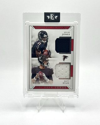 Panini 2018 National Treasures Julio Jones Matt Ryan MEM /99 CM-2 Falcons