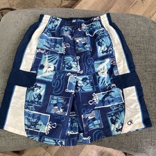 80  s Unisex Kids OP Ocean Pacific Board Shorts Stretchable Waistband, Sz M 8 