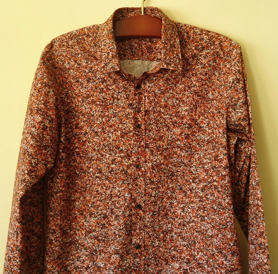 HUGO BOSS talla L/44/17 1/2 Slim Hombre Camisas Hawaianas Multicolor NUEVO - Imagen 3 de 4