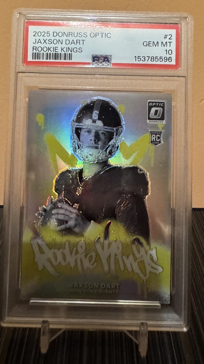 2025 Panini Donruss Optic Rookie Kings Jaxson Dart #2 (RC) PSA 10 SSP GEM MINT