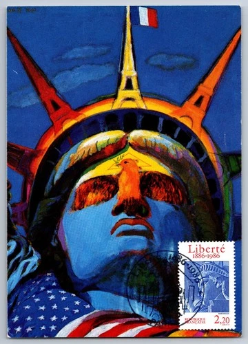 #2224 Statue of Liberty French Stamp FDC Maxi Card