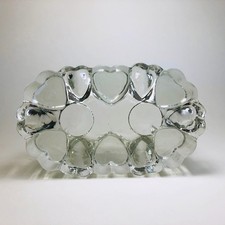 großes Stövchen Glas Blockglas massiv Kanne...