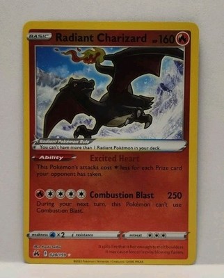 RADIANT CHARIZARD 020/159 RADIANT RARE CROWN ZENITH POKEMON HOLO