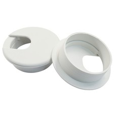 2 Pack 2 Inch Desk Hole Cover White Plastic Cable Grommet Wire Organizer