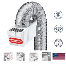 Indoor Dryer Lint Trap Kit: Complete Venting Solution with Fire-Resistant Duct