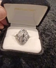 925 STERLING Silver Vintage Real Sapphire Gemstone and ring is about a 8 1/2 siz