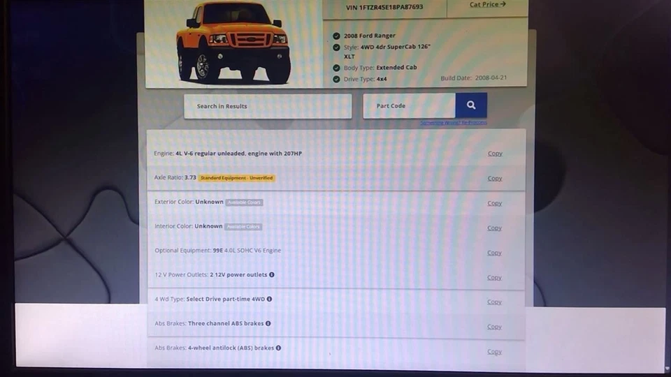 Passenger Front Seat Super Cab Bench 60/40 Manual Fits 06-09 RANGER 896764 - Image 3 of 4