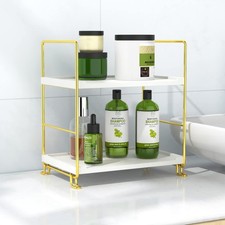 2-Tier Bathroom Countertop Organizer Perfume Organizer Makeup Shelf Bedroom S...
