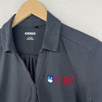 WALGREENS Shirt Womens XL Pharmacy Polo Drug Store Employee Uniform Black