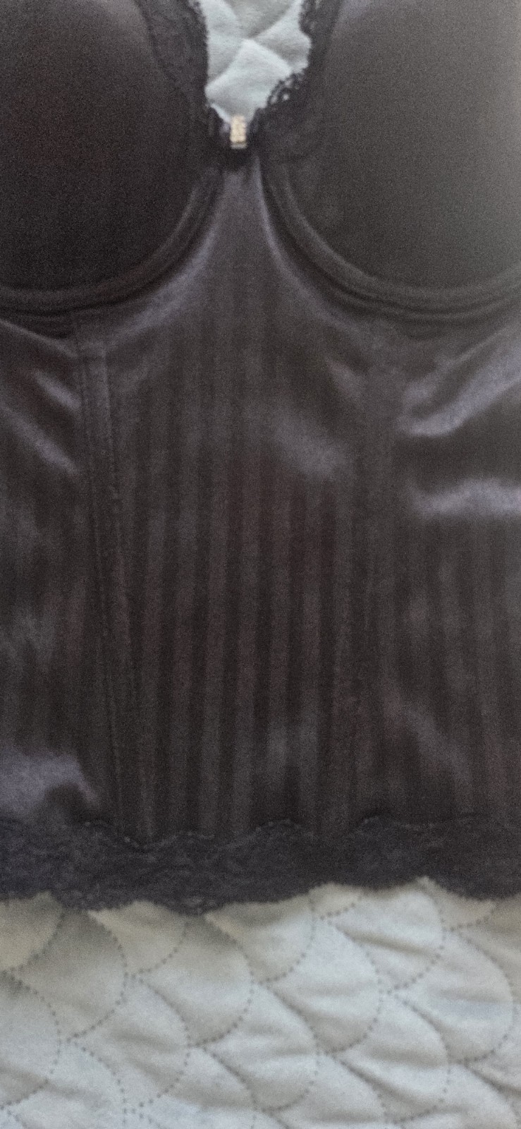 Strapless Lace Black Bustier Size 12B Goth|Dark Romance