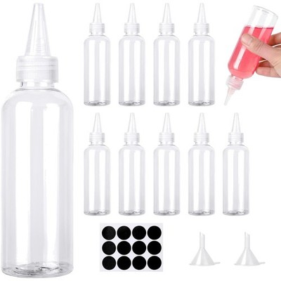 Kunststoff Quetschflaschen 60ml 12 Stück Squeeze Flaschen mit Trichter Aufkleber