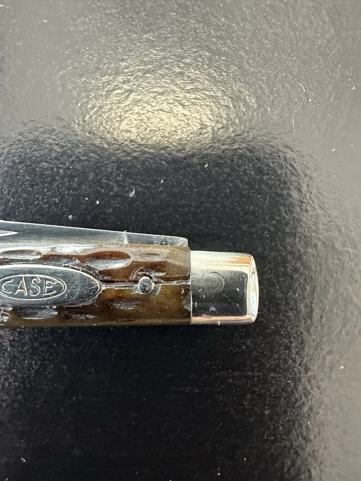 1940-1964 Case XX зеленый костяной нож 2 лезвия новом.  Нож Bottom X Case. - Изображение 3 из 4