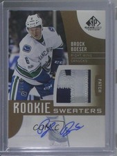 2017 SP Game Used Inked Rookie Sweaters /49 Brock Boeser #RS-BB Patch Auto 7b5