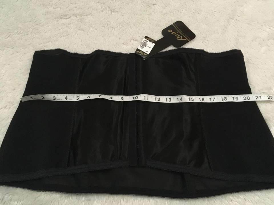 7X/44 RAGO SATIN PANEL WAIST CINCHER Shapewear Black Shapette 821 New Womens - Image 3 of 4