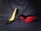 Christian Louboutin Black Patent Leather Pointed Toe Pumps Red Sole 6.5 — photo 5