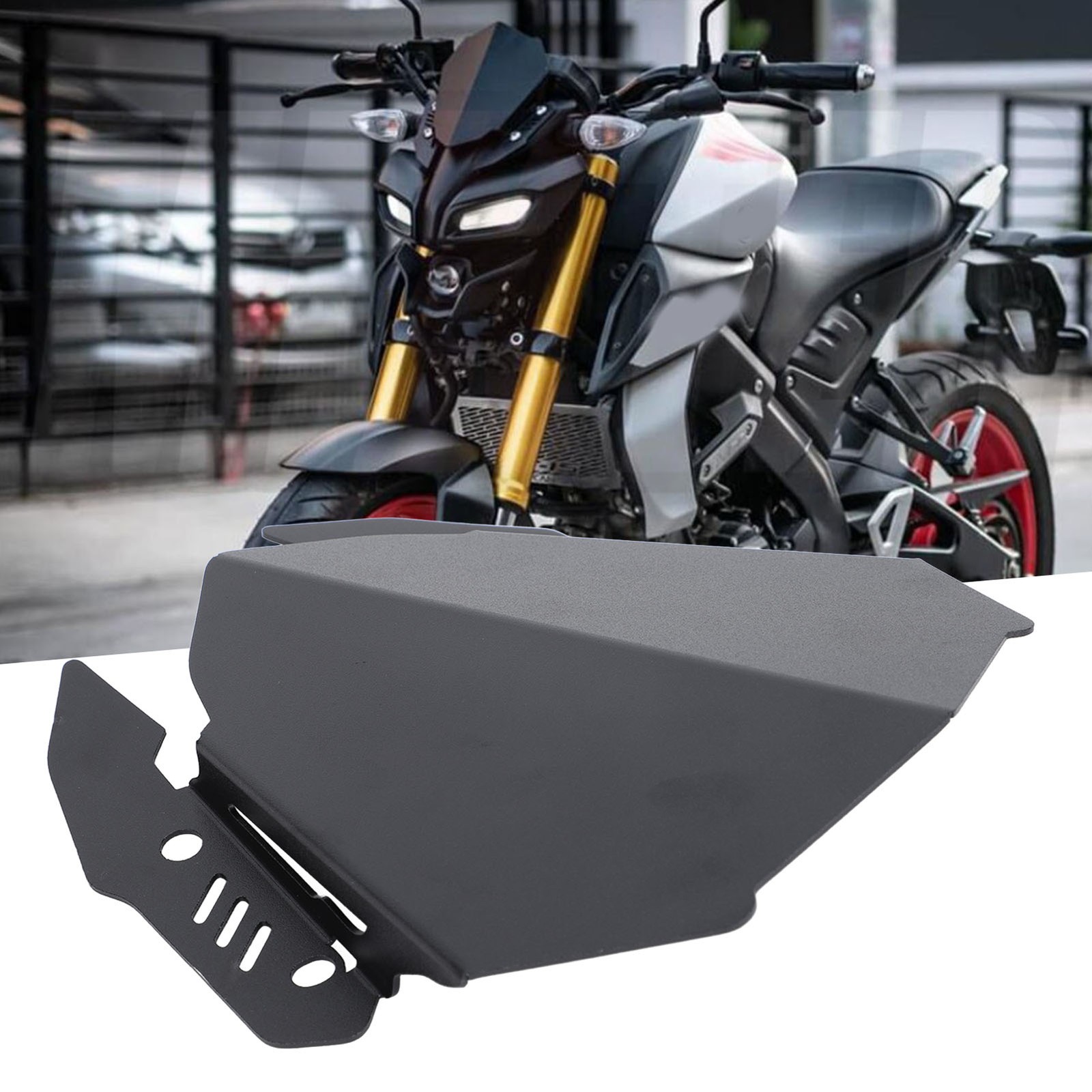 Windscreen Wind Deflector Black Aluminum Alloy Wind Resistance Reduction Lightwe