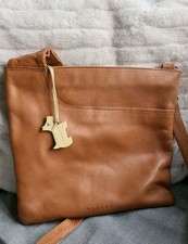 Radley  Leather  Pocket  Crossbody Messenger Tan Brown Shoulder Bag Large 