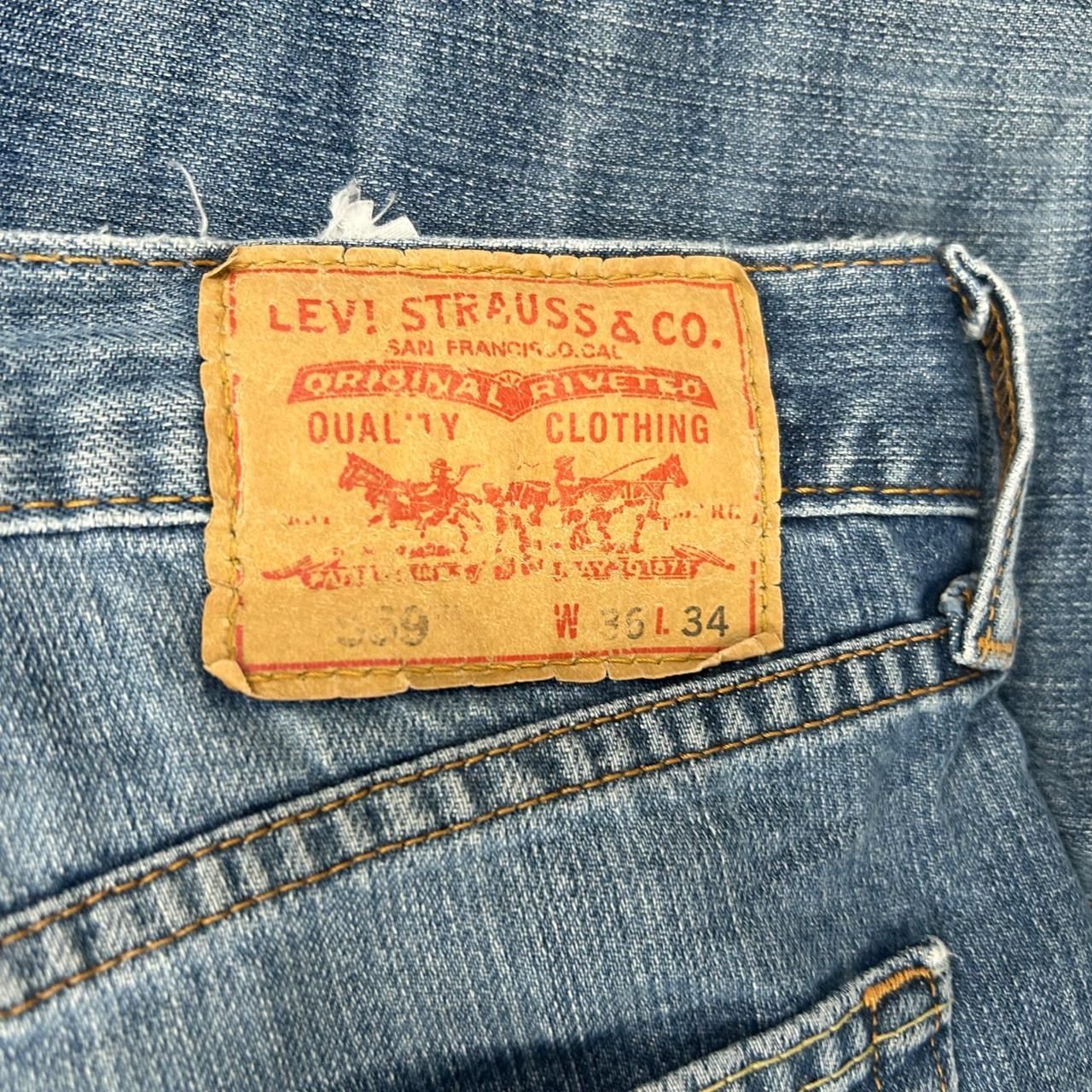 Levi's Shorts Levi 559 Cut Off Denim Shorts Men's 36 thumbnail 4